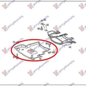 052000830 Mercedes-Benz C-Class 2000-2003 | Ποδιά Μηχανής Εμπρός