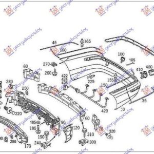 045003850 Mercedes-Benz C-Class 2003-2007 | Τραβέρσα Προφυλακτήρα Πίσω