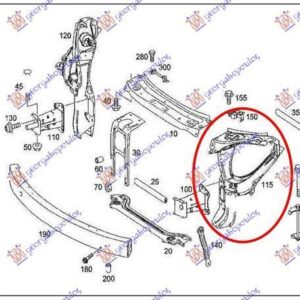 052800472 Mercedes-Benz M-Class 2005-2011 | Φανοστάτης Εμπρός Αριστερός