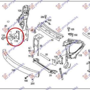 052804281 Mercedes-Benz M-Class 2005-2011 | Βάση Σασί Δεξιά