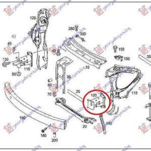 052804282 Mercedes-Benz M-Class 2005-2011 | Βάση Σασί Αριστερή