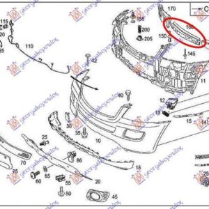 052804900 Mercedes-Benz M-Class 2005-2011 | Αντιθορυβικό Προφυλακτήρα Εμπρός