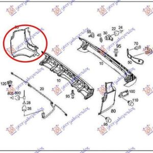 053903951 Mercedes-Benz Sprinter 2006-2013 | Άκρο Προφυλακτήρα Πίσω Δεξιό