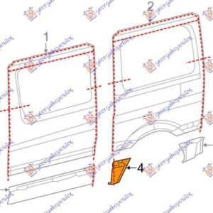 094508464 VW Crafter 2006-2017 | Γωνία Φτερού Πίσω Αριστερή