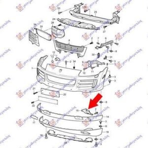 056104291 Porsche Cayenne 2003-2010 | Βάση Προβολέα Δεξιά