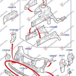 057100500 Ford Ka 1997-2008 | Τραβέρσα Σασί