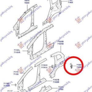 037805551 Hyundai Matrix 2008-2010 | Λαμαρίνα Φανού Πίσω Δεξιό