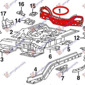 057402070 Hyundai Lantra 1995-1998 | Ποδιά Πίσω