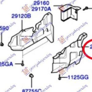 057700842 Hyundai Coupe 2001-2007 | Ποδιά Μηχανής Αριστερή