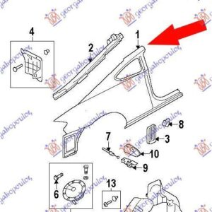 057701681 Hyundai Coupe 2001-2007 | Φτερό Πίσω Δεξιό