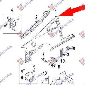 057701682 Hyundai Coupe 2001-2007 | Φτερό Πίσω Αριστερό