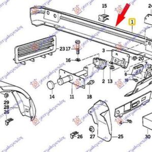 058803850 BMW 5 Series 1988-1995 | Τραβέρσα Προφυλακτήρα Πίσω