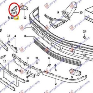 058904286 BMW 3 Series Sedan/Touring 1990-1998 | Βάση Προφυλακτήρα Εμπρός Δεξιά