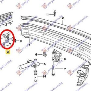 058904301 BMW 3 Series Sedan/Touring 1990-1998 | Βάση Προφυλακτήρα Πίσω Δεξιά