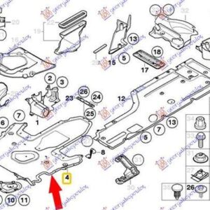 155000835 BMW 6 Series Coupe/Cabrio 2004-2011 | Ποδιά Μηχανής