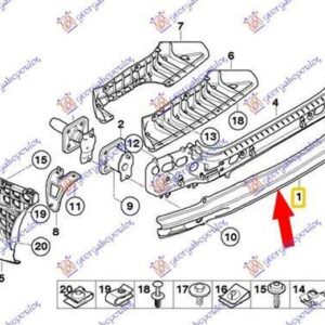 059003850 BMW 5 Series 2003-2010 | Τραβέρσα Προφυλακτήρα Πίσω