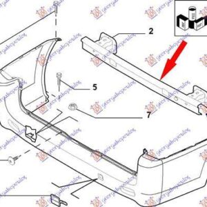 072903850 Citroen Jumpy 2007-2016 | Τραβέρσα Προφυλακτήρα Πίσω