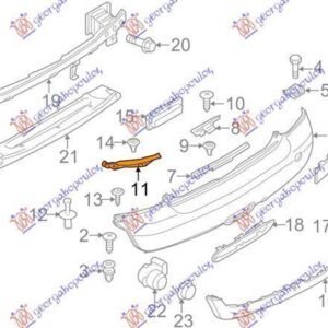 698204301 Mini Cabrio 2010-2015 | Βάση Προφυλακτήρα Πίσω Δεξιά