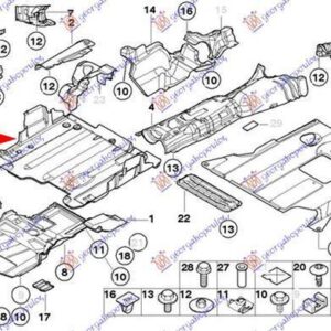 060400830 BMW 3 Series Sedan/Touring 1999-2002 | Ποδιά Μηχανής