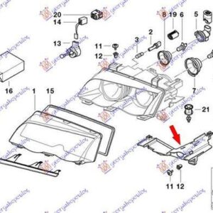 035004286 BMW 3 Series Coupe/Cabrio 1999-2003 | Βάση Φανού Εμπρός Δεξιά