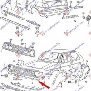 062200240 VW Golf Manhatan 1988-1991 | Ποδιά Εμπρός