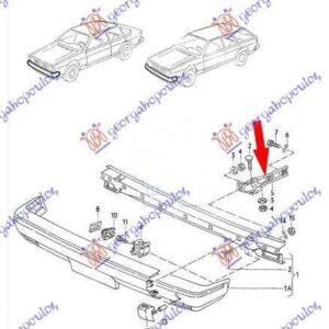 062504460 VW Golf 1977-1983 | Βάση Προφυλακτήρα Εμπρός/Πίσω Αριστερή/Δεξιά