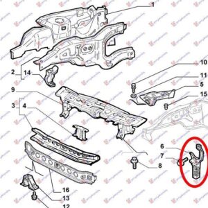 064404281 Alfa Romeo 156 1997-2003 | Βάση Προφυλακτήρα Εμπρός Δεξιά