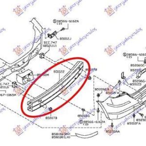 064803850 Nissan Tiida 2007-2013 | Τραβέρσα Προφυλακτήρα Πίσω