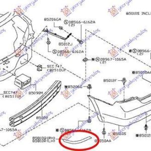 064806381 Nissan Tiida 2007-2013 | Σπόιλερ Πίσω Δεξιό