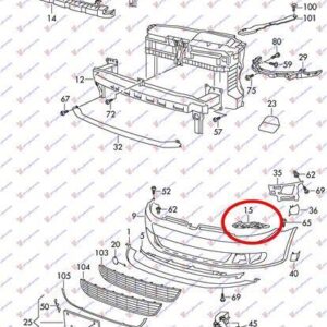 066004312 VW Golf 2008-2013 | Βάση Φανού Εμπρός Αριστερή