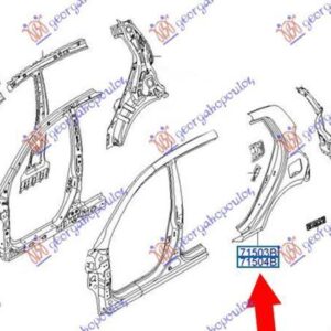 371001681 Hyundai i10 2010-2013 | Φτερό Πίσω Δεξιό