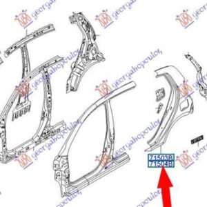 371001682 Hyundai i10 2010-2013 | Φτερό Πίσω Αριστερό