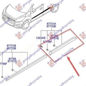 371006551 Hyundai i10 2010-2013 | Φάσα Πόρτας Πίσω Δεξιά