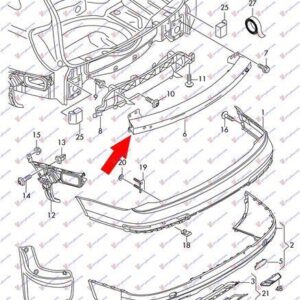 125003850 Audi Q7 2009-2015 | Τραβέρσα Προφυλακτήρα Πίσω