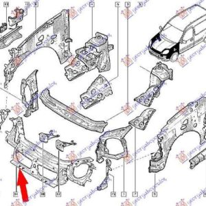 070300220 Renault Kangoo 2003-2008 | Μετώπη Εμπρός