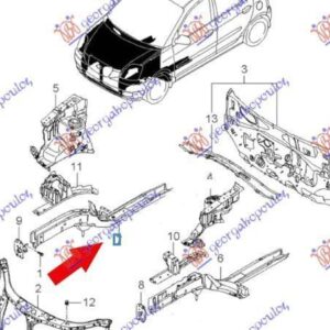 010100901 Kia Picanto 2008-2011 | Σασί Εμπρός Δεξιό