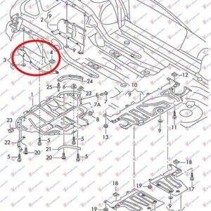 072100831 Audi TT 1998-2006 | Ποδιά Μηχανής Δεξιά