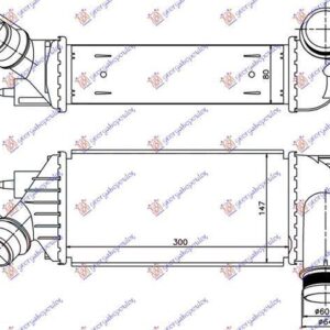 055706210 Peugeot 807 2002-2014 | Ψυγείο Intercooler