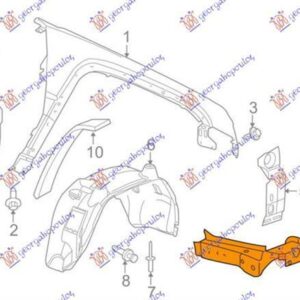 097804271 Jeep Grand Cherokee 2008-2011 | Βάση Φτερού Εμπρός Δεξιά