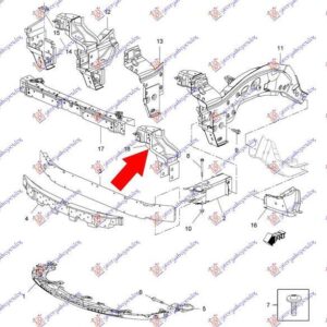 702200271 Saab 9-5 2010-2012 | Βάση Μετώπης Δεξιά