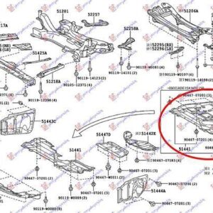 074600845 Toyota Auris 2006-2010 | Ποδιά Μηχανής