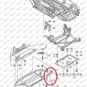 076700842 Audi A4 2007-2011 | Ποδιά Μηχανής Εμπρός Αριστερή