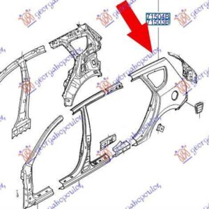 078001682 Hyundai i30 Hatchback/Estate 2007-2012 | Φτερό Πίσω Αριστερό