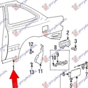 069501682 Hyundai Accent Hatchback 1997-1999 | Φτερό Πίσω Αριστερό