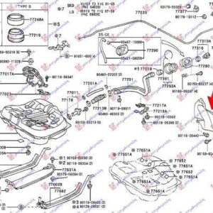 078600852 Toyota Carina E 1991-1995 | Θόλος Πλαστικός Πίσω Αριστερός