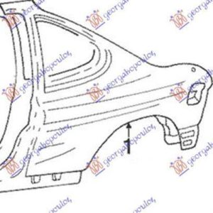 015801681 Hyundai Coupe 1999-2001 | Φτερό Πίσω Δεξιό