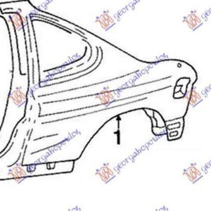 015801682 Hyundai Coupe 1999-2001 | Φτερό Πίσω Αριστερό