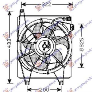 058006450 Hyundai Lantra 1998-1999 | Βεντιλατέρ A/C