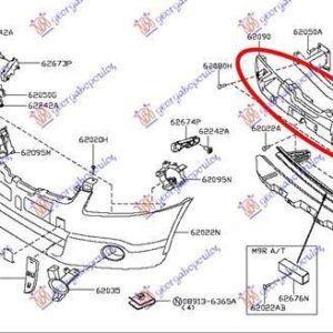 080404900 Nissan Qashqai 2007-2010 | Αντιθορυβικό Προφυλακτήρα Εμπρός