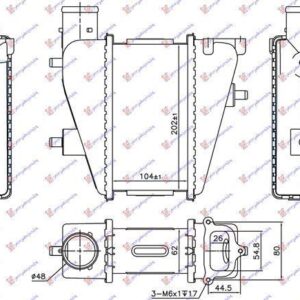 080906200 Honda Civic Hatchback/Liftback 2006-2012 | Ψυγείο Intercooler